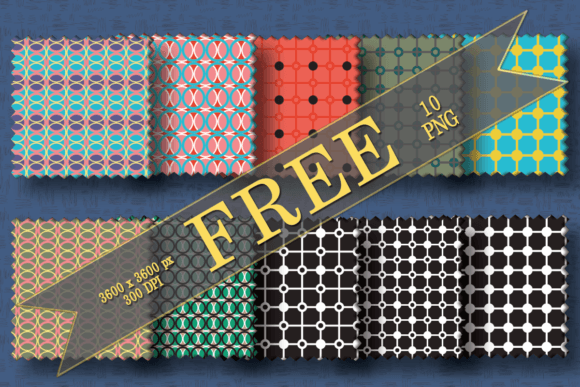 10 Free Dots Circles Seamless Patterns