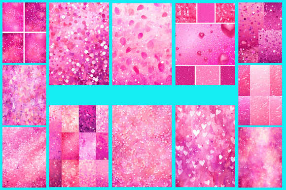 Exploring the Versatility of Bright Pink Glitter Patterns in Modern Design