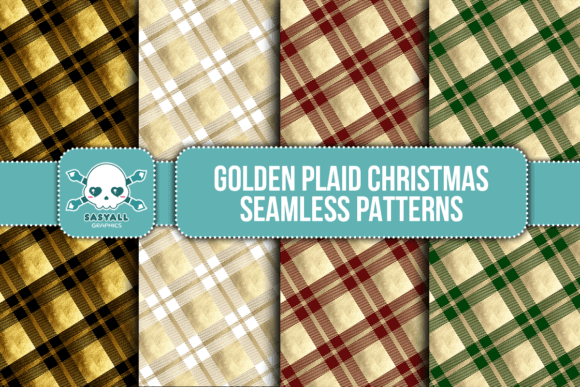 Golden Plaid Texture Seamless Patterns: A Versatile Design Resource