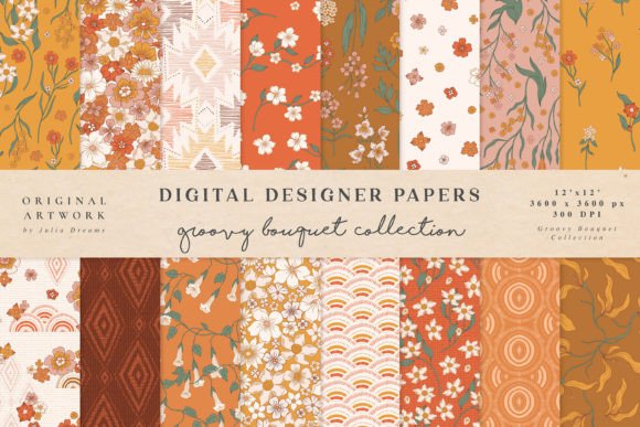 Groovy Bouquet Seamless Patterns Flowers: A Creative Resource for Designers and Entrepreneurs