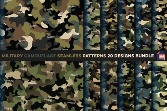 Military Camouflage Seamless Patterns