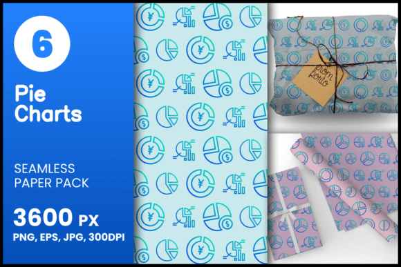 Pie Charts Seamless Patterns: A Versatile Design Asset for Creative Projects