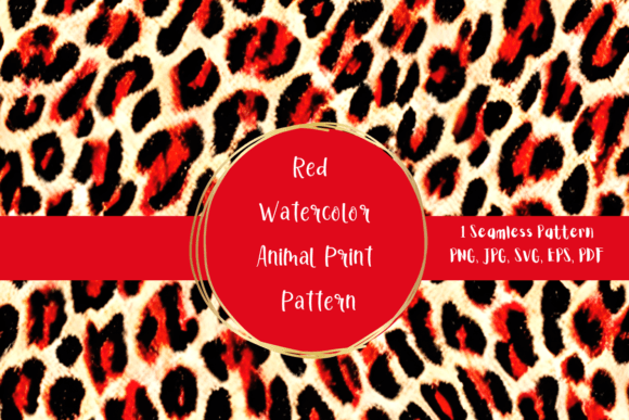 Red Watercolor Animal Print Patterns: A Creative Resource for Design Enthusiasts