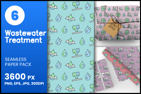 Wastewater Treatment Seamless Patterns