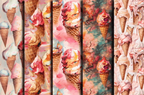 Watercolor Summer Patterns - Cute Bundle: A Creative Resource for Print-on-Demand Enthusiasts